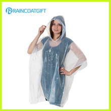 Poncho de chuva barato transparente descartável PE Rpe-020